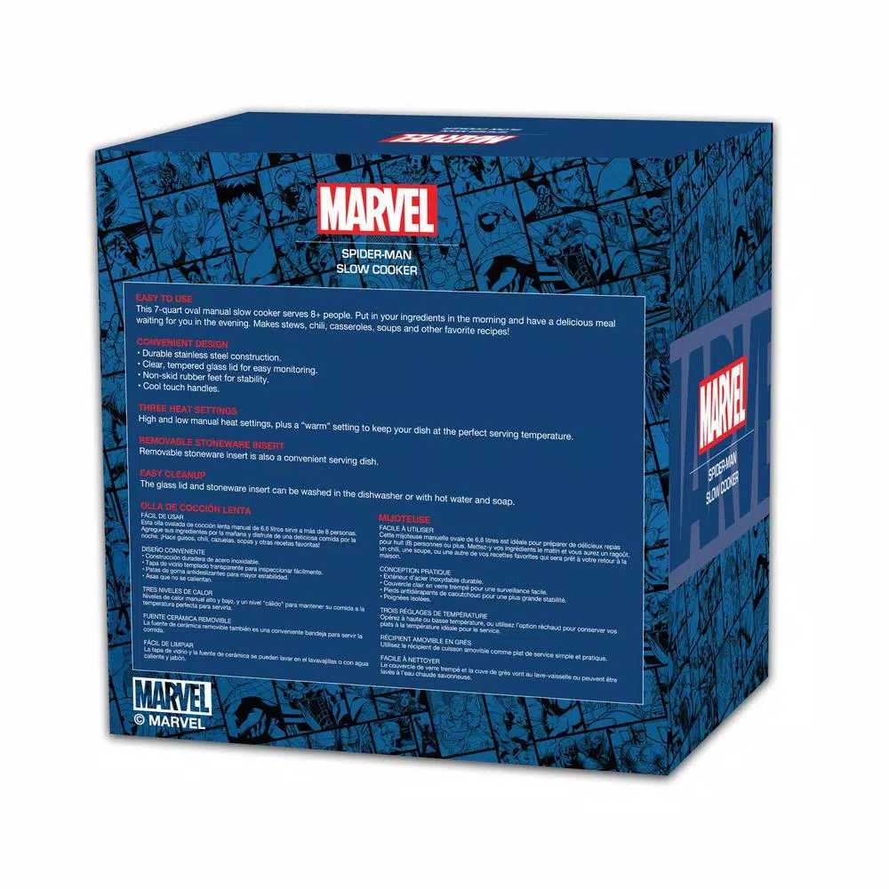 Cookers Uncanny Brands Marvel Spider-Man 7qt. Red Slow Cooker 6 Cookers Uncanny Brands Marvel Spider-Man 7qt. Red Slow Cooker - Image 6