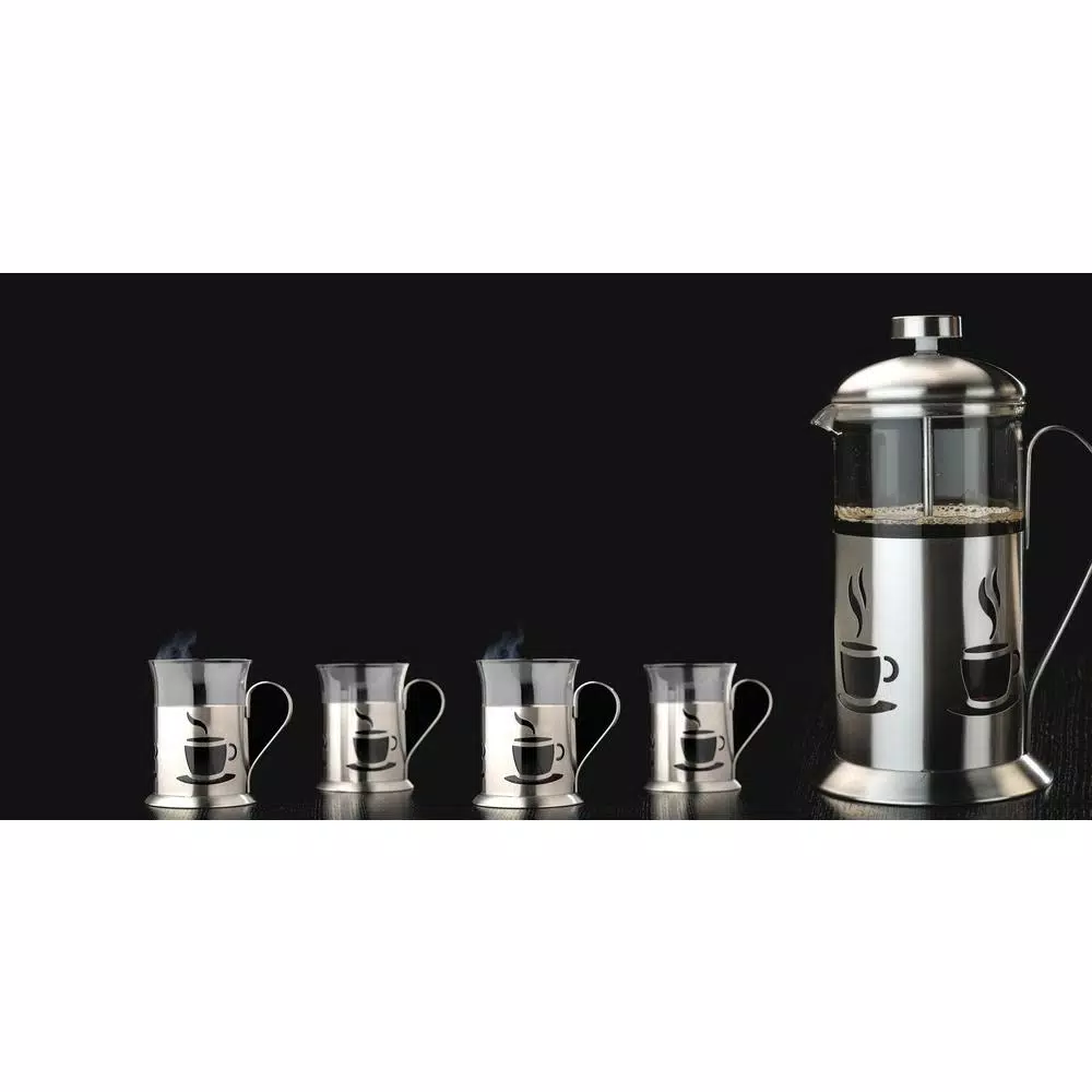 Coffee Makers BergHOFF CooknCo 2.5-Cup Stainless Steel And Glass French Press 3 Coffee Makers BergHOFF CooknCo 2.5-Cup Stainless Steel And Glass French Press - Image 3
