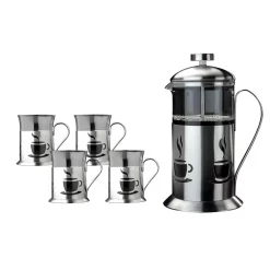 Coffee Makers BergHOFF French Press 5-Piece Coffee Set