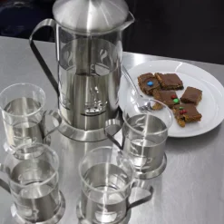 Coffee Makers BergHOFF French Press 5-Piece Coffee Set -BergHOFF Shop silver berghoff french presses 2212561 c3 1000