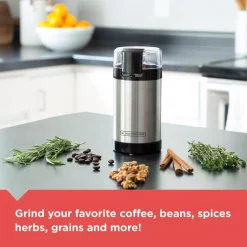 Coffee Makers BLACK+DECKER 4 Oz. Silver Coffee Grinder -BergHOFF Shop silver black decker coffee grinders cbg110s 4f 1000