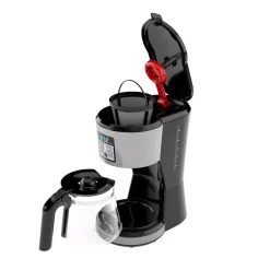 Coffee Makers BLACK+DECKER 12-Cup Silver Accents Programmable Coffeemaker With Vortex Technology -BergHOFF Shop silver black decker drip coffee makers cm1331s 44 1000