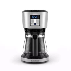 Coffee Makers BLACK+DECKER 12-Cup Silver Accents Programmable Coffeemaker With Vortex Technology -BergHOFF Shop silver black decker drip coffee makers cm1331s fa 1000