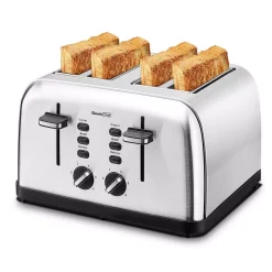 Toasters Boyel Living 1500 W 4-Slice Silver Wide Slot Toaster With Dual Control Panels 19 Toasters Boyel Living 1500 W 4-Slice Silver Wide Slot Toaster With Dual Control Panels -BergHOFF Shop silver boyel living pop up toasters gbk gts4a 31 1000