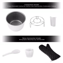 Cookers Classic Cuisine 4-in-1 Multi-Function 6 Qt. Silver Electric Pressure Cooker 8 Cookers Classic Cuisine 4-in-1 Multi-Function 6 Qt. Silver Electric Pressure Cooker -BergHOFF Shop silver classic cuisine electric pressure cookers m030115 1f 1000