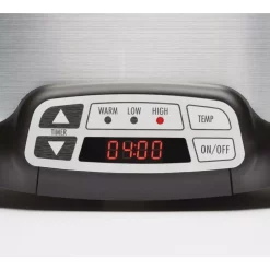 Cookers Hamilton Beach 6 Qt. Programmable Silver Slow Cooker With Temperature Controls -BergHOFF Shop silver hamilton beach slow cookers 33660 1f 1000