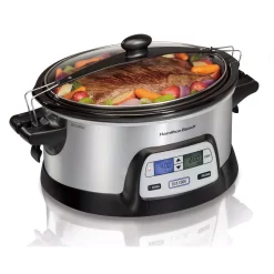 Cookers Hamilton Beach FlexCook 6 Qt. Silver Programmable Slow Cooker With Temperature Controls 11 Cookers Hamilton Beach FlexCook 6 Qt. Silver Programmable Slow Cooker With Temperature Controls -BergHOFF Shop silver hamilton beach slow cookers 33861 44 1000