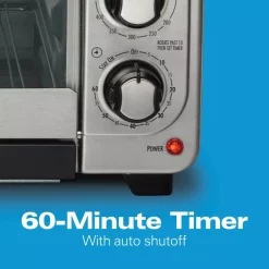 Toasters Hamilton Beach 2 In 1 1450 W 4-Slice Silver Toaster Oven With 2-Slice Toaster Slots -BergHOFF Shop silver hamilton beach toaster ovens 31156 76 1000