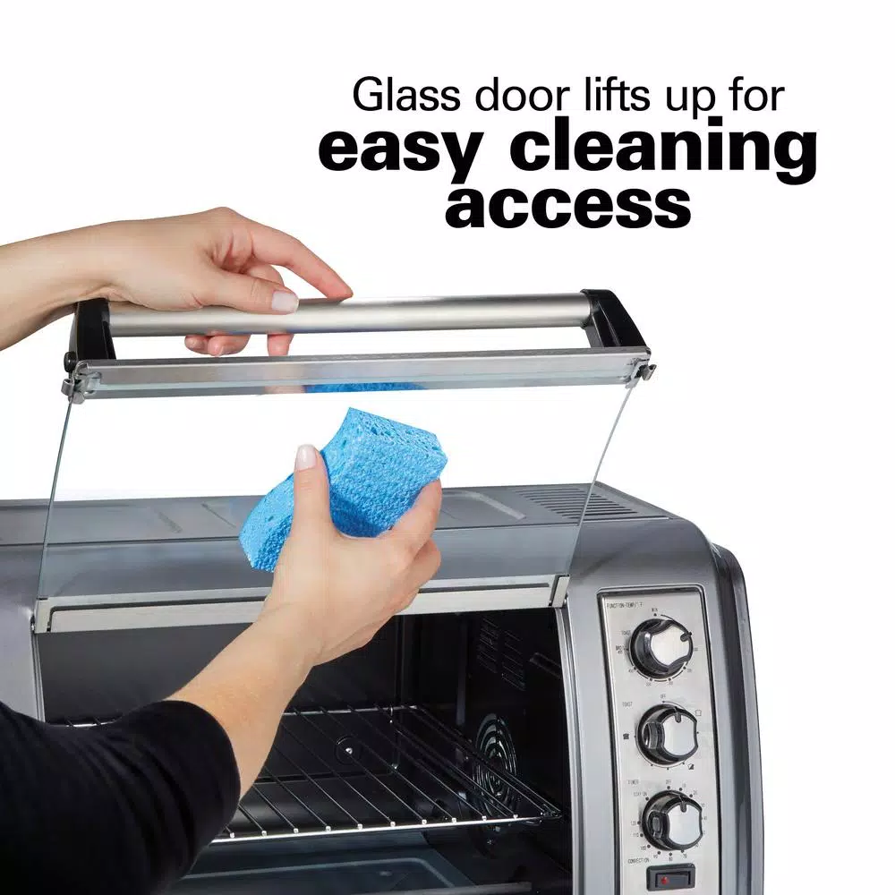 Toasters Hamilton Beach Easy Reach 1500-Watts 6-Slice Grey Toaster Oven With Roll-Top Door 4 Toasters Hamilton Beach Easy Reach 1500-Watts 6-Slice Grey Toaster Oven With Roll-Top Door - Image 4