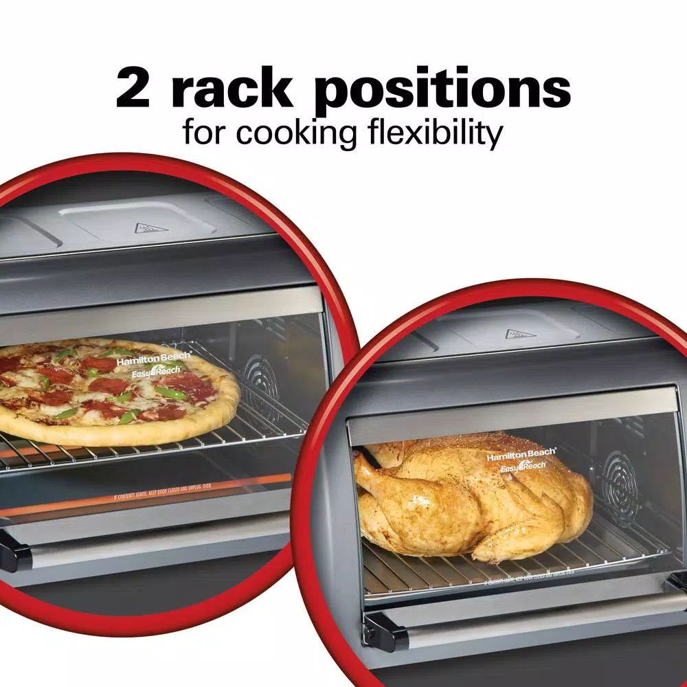 Toasters Hamilton Beach Easy Reach 1500-Watts 6-Slice Grey Toaster Oven With Roll-Top Door 8 Toasters Hamilton Beach Easy Reach 1500-Watts 6-Slice Grey Toaster Oven With Roll-Top Door - Image 8