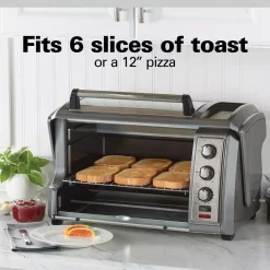 Toasters Hamilton Beach Easy Reach 1500-Watts 6-Slice Grey Toaster Oven With Roll-Top Door 14 Toasters Hamilton Beach Easy Reach 1500-Watts 6-Slice Grey Toaster Oven With Roll-Top Door -BergHOFF Shop silver hamilton beach toaster ovens 31434 fa 1000