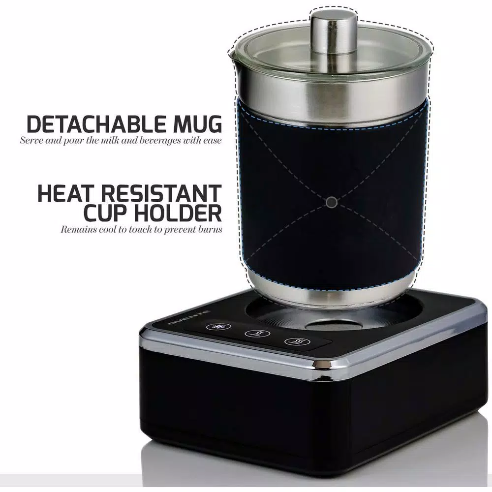 Coffee Makers Ovente 7 Oz. Stainless Steel Silver Coffee And Milk Frother With Induction Base 3 Coffee Makers Ovente 7 Oz. Stainless Steel Silver Coffee And Milk Frother With Induction Base - Image 3