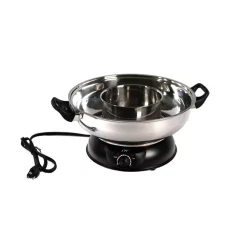 Cookers SPT Multi-Cooker Electric Shabu Shabu Pot (2-Compartments) -BergHOFF Shop silver spt multi cookers ss 303 4f 1000