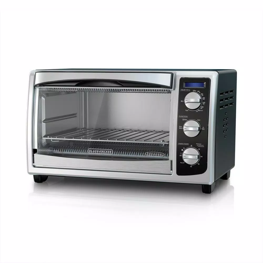 Toasters BLACK+DECKER 1500 W 6-Slice Stainless Steel Toaster Oven With Built-In Timer 1 Toasters BLACK+DECKER 1500 W 6-Slice Stainless Steel Toaster Oven With Built-In Timer