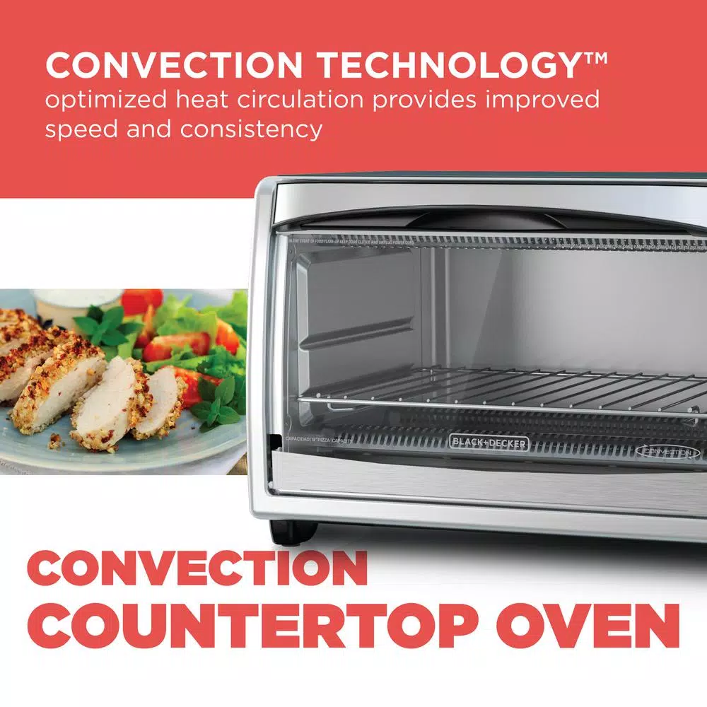 Toasters BLACK+DECKER 1500 W 6-Slice Stainless Steel Toaster Oven With Built-In Timer 3 Toasters BLACK+DECKER 1500 W 6-Slice Stainless Steel Toaster Oven With Built-In Timer - Image 3