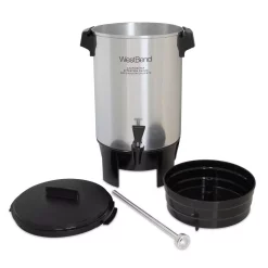 Coffee Makers West Bend 30-Cup Silver Commercial Aluminum Coffee Urn Features Automatic Temperature Control With Quick Brewing -BergHOFF Shop silver west bend coffee urns 58030 1f 1000