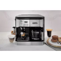 Coffee Makers DeLonghi All-In-One 10-Cup Stainless Steel Espresso Machine And Drip Coffee Maker -BergHOFF Shop stainless and black delonghi drip coffee makers bco430t d4 1000