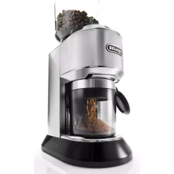Coffee Makers DeLonghi Dedica Stainless Steel Digital Conical Burr Grinder With 18 Grind Settings And Portafilter Adaptor – 12 Oz. -BergHOFF Shop stainless delonghi coffee grinders kg521m 4f 1000