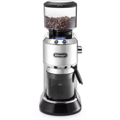 Coffee Makers DeLonghi Dedica Stainless Steel Digital Conical Burr Grinder With 18 Grind Settings And Portafilter Adaptor – 12 Oz. -BergHOFF Shop stainless delonghi coffee grinders kg521m c3 1000