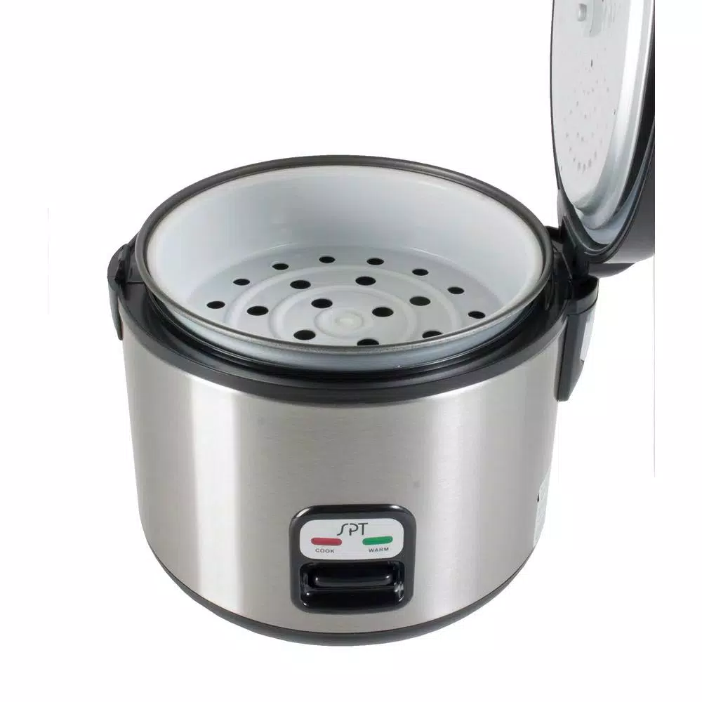 Cookers SPT 6-Cup Stainless Steel Rice Cooker With Cord Storage 2 Cookers SPT 6-Cup Stainless Steel Rice Cooker With Cord Storage - Image 2