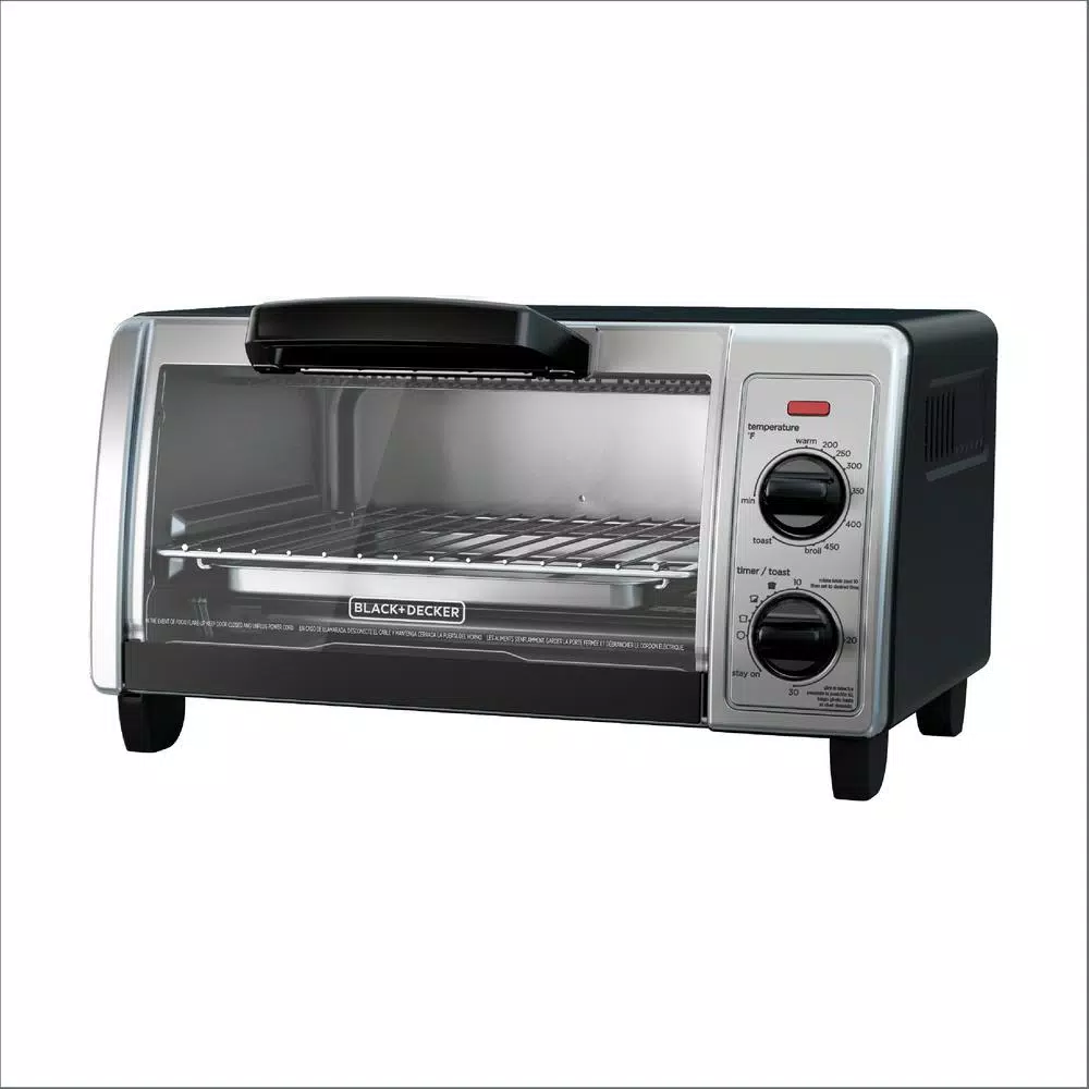 Toasters BLACK+DECKER 1150 W 4-Slice Black Stainless Steel Toaster Oven With Temperature Control 1 Toasters BLACK+DECKER 1150 W 4-Slice Black Stainless Steel Toaster Oven With Temperature Control