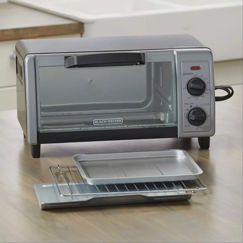 Toasters BLACK+DECKER 1150 W 4-Slice Black Stainless Steel Toaster Oven With Temperature Control 6 Toasters BLACK+DECKER 1150 W 4-Slice Black Stainless Steel Toaster Oven With Temperature Control - Image 6
