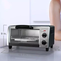 Toasters BLACK+DECKER 1150 W 4-Slice Black Stainless Steel Toaster Oven With Temperature Control 15 Toasters BLACK+DECKER 1150 W 4-Slice Black Stainless Steel Toaster Oven With Temperature Control -BergHOFF Shop stainless steel black black decker toaster ovens to1705sb 77 1000