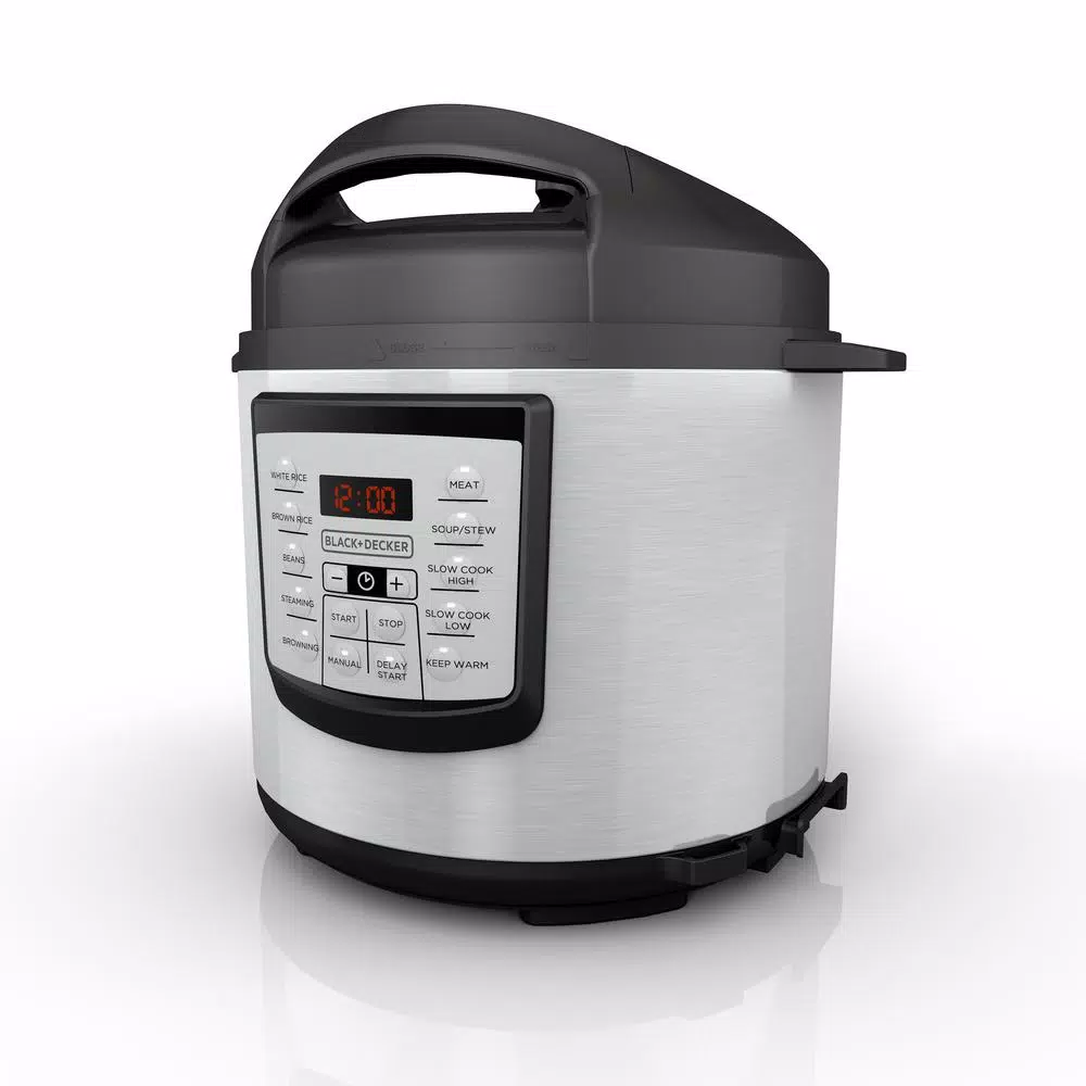Cookers BLACK+DECKER 6 Qt. Stainless Steel Electric Pressure Cooker With Non-Stick Metal Insert 2 Cookers BLACK+DECKER 6 Qt. Stainless Steel Electric Pressure Cooker With Non-Stick Metal Insert - Image 2