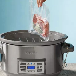 Cookers BLACK+DECKER 7 Qt. Stainless Steel Electric Slow Cooker With Temperature Probe And Precision Sous-Vide -BergHOFF Shop stainless steel black decker multi cookers scd7007ssd 4f 1000