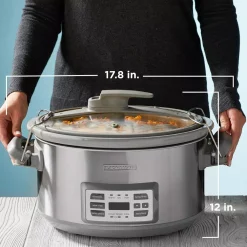 Cookers BLACK+DECKER 7 Qt. Stainless Steel Electric Slow Cooker With Temperature Probe And Precision Sous-Vide -BergHOFF Shop stainless steel black decker multi cookers scd7007ssd 76 1000