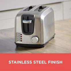 Toasters BLACK+DECKER 2-Slice Stainless Steel Toaster 10 Toasters BLACK+DECKER 2-Slice Stainless Steel Toaster -BergHOFF Shop stainless steel black decker pop up toasters t2707s 1f 1000