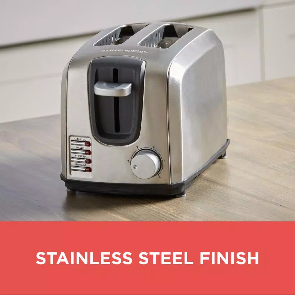 Toasters BLACK+DECKER 2-Slice Stainless Steel Toaster 4 Toasters BLACK+DECKER 2-Slice Stainless Steel Toaster - Image 4
