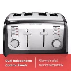 Toasters BLACK+DECKER 4-Slice Stainless Steel Wide Slot Toaster With Crumb Tray 10 Toasters BLACK+DECKER 4-Slice Stainless Steel Wide Slot Toaster With Crumb Tray -BergHOFF Shop stainless steel black decker pop up toasters t4030 1f 1000