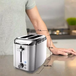 Toasters BLACK+DECKER Rapid Toast 2-Slice Stainless Steel Wide Slot Toaster 15 Toasters BLACK+DECKER Rapid Toast 2-Slice Stainless Steel Wide Slot Toaster -BergHOFF Shop stainless steel black decker pop up toasters tr3500sd 76 1000