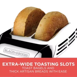 Toasters BLACK+DECKER Rapid Toast 2-Slice Stainless Steel Wide Slot Toaster 14 Toasters BLACK+DECKER Rapid Toast 2-Slice Stainless Steel Wide Slot Toaster -BergHOFF Shop stainless steel black decker pop up toasters tr3500sd fa 1000