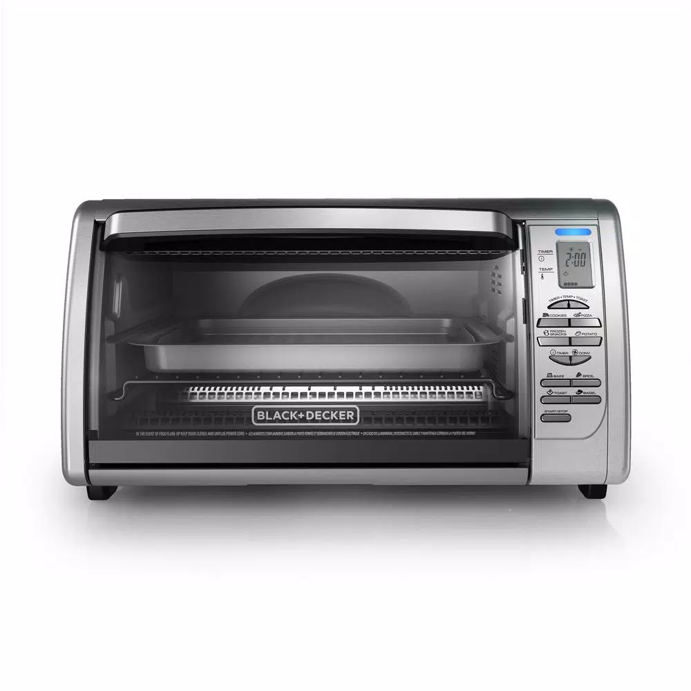 Toasters BLACK+DECKER 1500 W 6-Slice Stainless Steel Toaster Oven With Broiler 1 Toasters BLACK+DECKER 1500 W 6-Slice Stainless Steel Toaster Oven With Broiler
