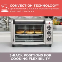 Toasters BLACK+DECKER 1500 W 6-Slice Stainless Steel Toaster Oven With Built-In Timer -BergHOFF Shop stainless steel black decker toaster ovens to3210ssd 1f 1000