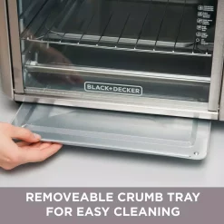 Toasters BLACK+DECKER 1500 W 6-Slice Stainless Steel Toaster Oven With Built-In Timer -BergHOFF Shop stainless steel black decker toaster ovens to3210ssd 31 1000