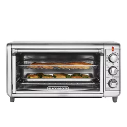 Toasters BLACK+DECKER Crisp ‘N Bake 1500 W 8-Slice Stainless Steel Toaster Oven With Fry Basket 12 Toasters BLACK+DECKER Crisp ‘N Bake 1500 W 8-Slice Stainless Steel Toaster Oven With Fry Basket -BergHOFF Shop stainless steel black decker toaster ovens to3265xssd hd 66 1000