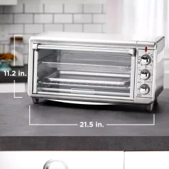 Toasters BLACK+DECKER Crisp ‘N Bake 1500 W 8-Slice Stainless Steel Toaster Oven With Fry Basket 19 Toasters BLACK+DECKER Crisp ‘N Bake 1500 W 8-Slice Stainless Steel Toaster Oven With Fry Basket -BergHOFF Shop stainless steel black decker toaster ovens to3265xssd hd 76 1000