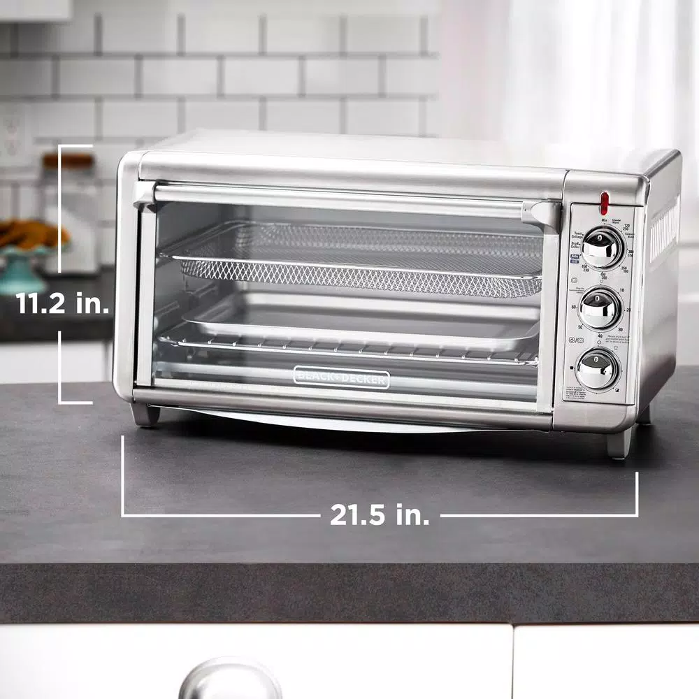 Toasters BLACK+DECKER Crisp ‘N Bake 1500 W 8-Slice Stainless Steel Toaster Oven With Fry Basket 10 Toasters BLACK+DECKER Crisp ‘N Bake 1500 W 8-Slice Stainless Steel Toaster Oven With Fry Basket - Image 10