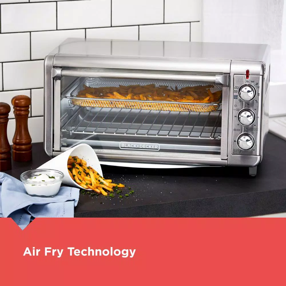Toasters BLACK+DECKER Crisp ‘N Bake 1500 W 8-Slice Stainless Steel Toaster Oven With Fry Basket 5 Toasters BLACK+DECKER Crisp ‘N Bake 1500 W 8-Slice Stainless Steel Toaster Oven With Fry Basket - Image 5