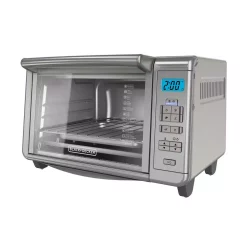 Toasters BLACK+DECKER 1500 W 6-Slice Stainless Steel Countertop Toaster Oven With Built-In Timer