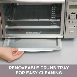 Toasters BLACK+DECKER 1500 W 6-Slice Stainless Steel Countertop Toaster Oven With Built-In Timer -BergHOFF Shop stainless steel black decker toaster ovens to3280ssd fa 1000