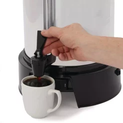 Coffee Makers West Bend 55-Cup Silver Aluminum With Quick Brewing Large Capacity Commercial Coffee Urn Features Automatic Temperature Control -BergHOFF Shop stainless steel black west bend coffee urns 13500 4f 1000