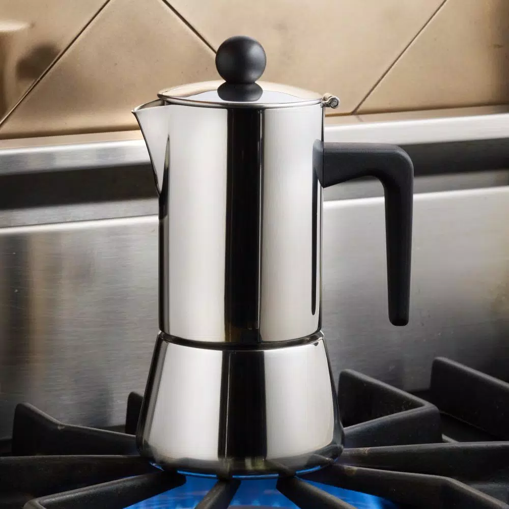 Coffee Makers BonJour 4-Cup Stovetop Espresso Maker In Stainless Steel 5 Coffee Makers BonJour 4-Cup Stovetop Espresso Maker In Stainless Steel - Image 5