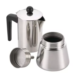 Coffee Makers BonJour 4-Cup Stovetop Espresso Maker In Stainless Steel 7 Coffee Makers BonJour 4-Cup Stovetop Espresso Maker In Stainless Steel -BergHOFF Shop stainless steel bonjour espresso machines 53916 c3 1000