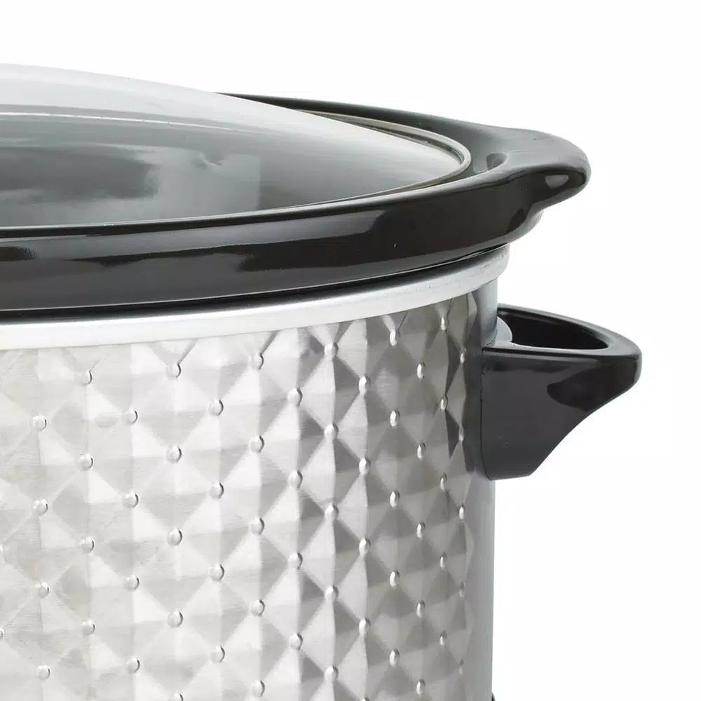 Cookers Brentwood Appliances Diamond 7 Qt. Stainless Steel Slow Cooker With Tempered Glass Lid 4 Cookers Brentwood Appliances Diamond 7 Qt. Stainless Steel Slow Cooker With Tempered Glass Lid - Image 4