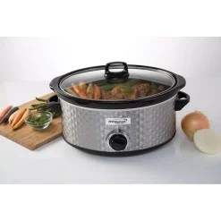 Cookers Brentwood Appliances Diamond 7 Qt. Stainless Steel Slow Cooker With Tempered Glass Lid 15 Cookers Brentwood Appliances Diamond 7 Qt. Stainless Steel Slow Cooker With Tempered Glass Lid -BergHOFF Shop stainless steel brentwood appliances slow cookers sc 157s 31 1000