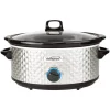 Cookers Brentwood Appliances Diamond 7 Qt. Stainless Steel Slow Cooker With Tempered Glass Lid